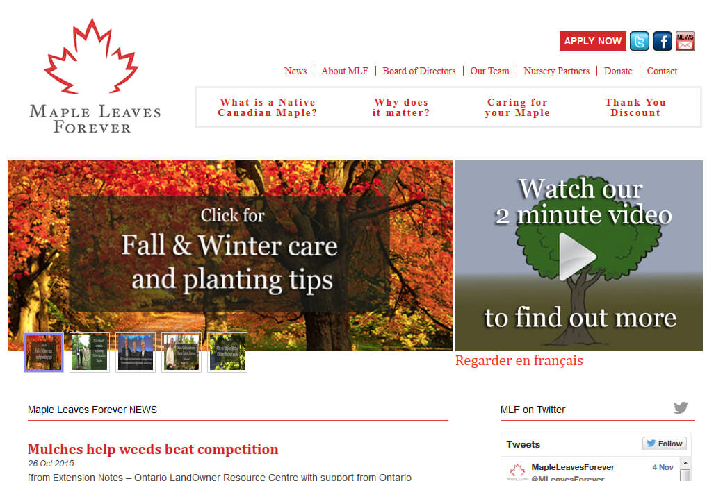 Maple Leaves Forever website