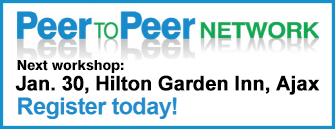 peer to peer jan. 30, 2020 in Ajax. Register today!