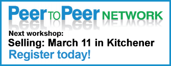 peer to peer march 11, 2020 in kitchener. Register today!