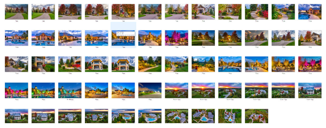thumbnails of images