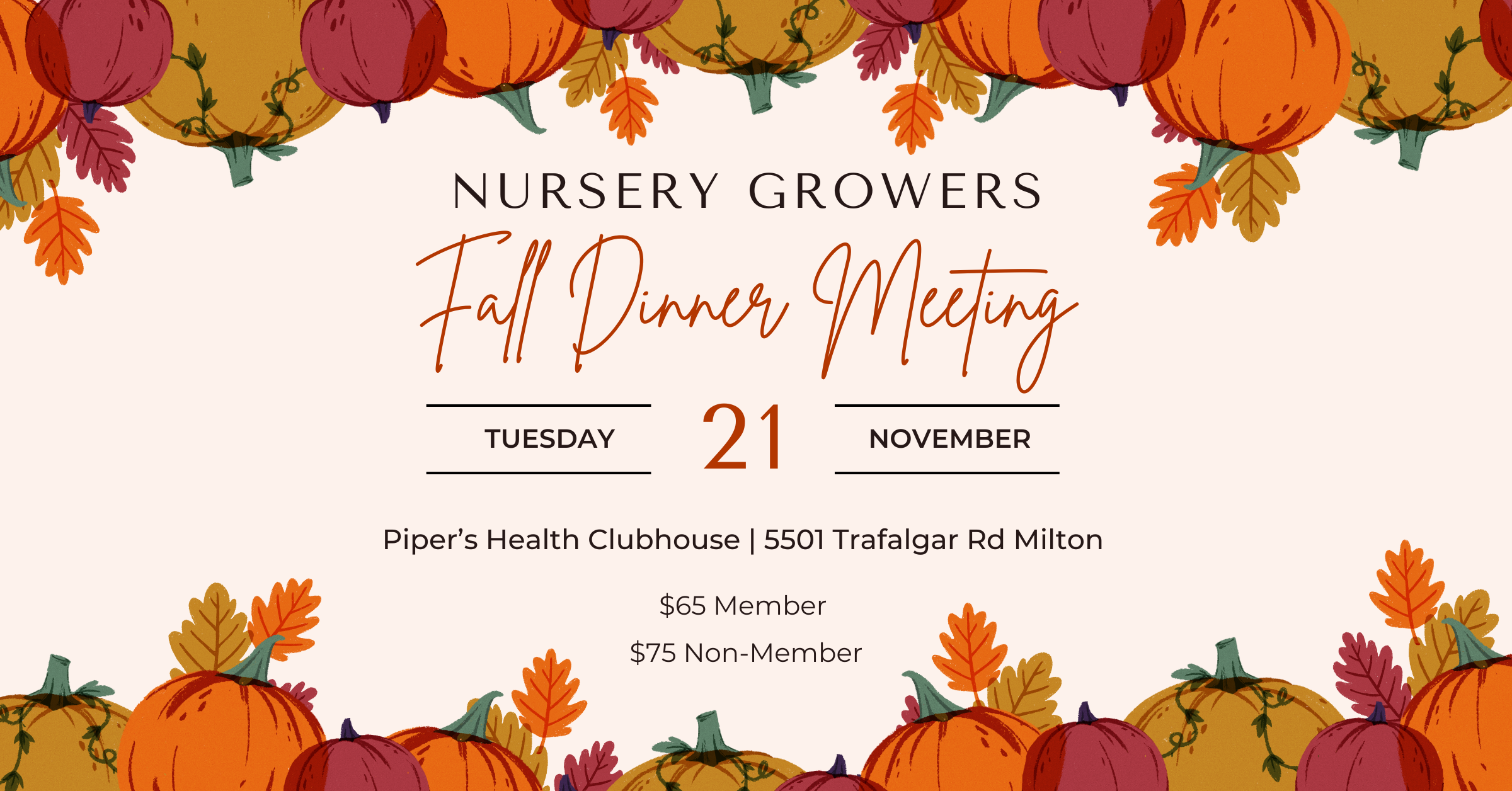 fall dinner meeting graphic