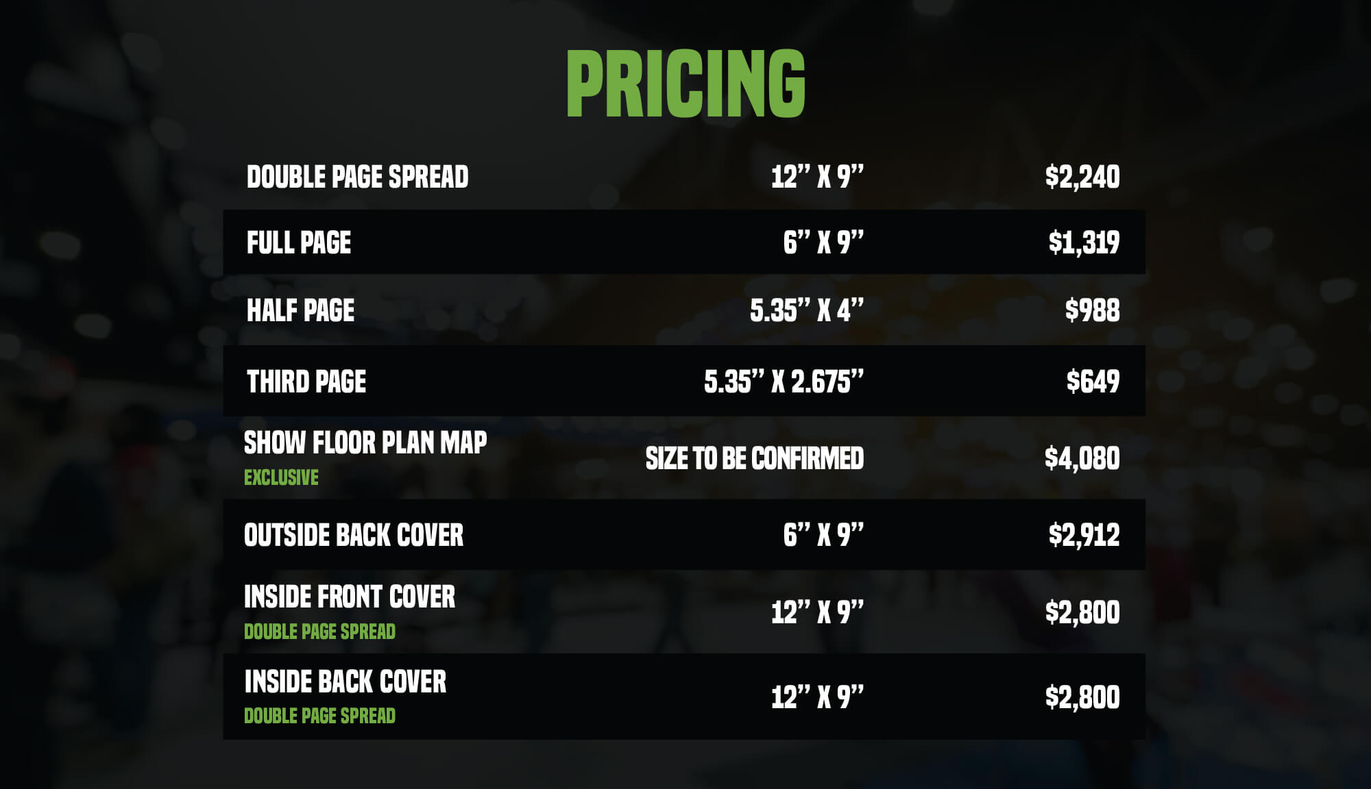 pricing