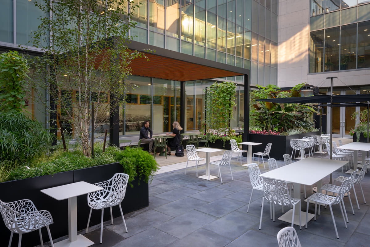 office building courtyard