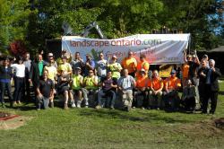 group of volunteers in school yard