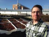Tyson Jennett is working on a green roof substate that will retain phosphates.