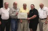 (L-R): Gerald Reycroft, Martin Quinn, Bob Allen, Paul Ronan and Ray Hurd display the cheque after a recent CiB board meeting.