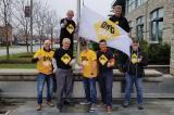 The Dig Safe flag was hoisted at Milton Town Hall on May 1.