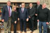 The CNLA delegation made valuable Parliament Hill connections on behalf of members in December. Pictured left to right are Bill Stensson; Leslie Sison; Minister, Lawrence MacAulay; Victor Santacruz; Bill Hardy and Ron Ross.