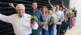 Landscape Ontario staff were all smiles when the first plants for LO’s living wall arrived in the new building in mid-September.