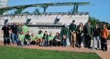 Students from the Horticultural Industries Program at Algonquin College had some hands-on instruction from LO members at the Cancer Survivors’ Park, at top. Below, LO members donated their time in both the Park’s maintenance and instructing the students.