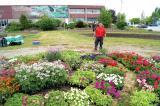 Trial Garden manager Rodger Tschanz prepares to plant the vast selection of new annuals this year.