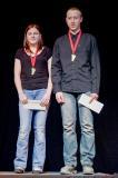 The gold-winning secondary school landscape gardening team, Amanda Beatson and Josh Berger of College Heights Secondary School of the Upper Grand District School Board.