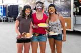 These girls had fun at the face-painting booth, at the Golden Horseshoe Chapter Chicken Roast  before grabbing great chicken and corn.