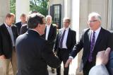 LO executive director Tony DiGiovanni and members of the LO board greet Canada’s Minister of Finance Jim Flaherty.