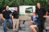 From left, are Glenn Herold of Brown’s Concrete Products in Sudbury, Rick Stinchcombe of Rosetta Hardscapes, Mel Hajdu and Bill Hajdu, both of Decorative Landscape Stone.