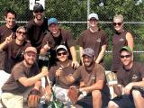 The Arbordale team members are shown in photo after winning the championship. Front row, from left, Martin Zettel, Lucas Kennedy, Mike Brandolino and Blake Tubby; second row, from left, Chris Fazzari, Adam Young, Tiffany Williams and Samantha Tubby; back row, from left, Mark Hoey and Ryan Kent. Missing from photo are Bob Tubby, Andrew Arseneau and Ani Arseneau.