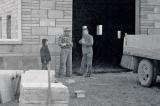 Back in 1962, before the formation of Best Way Stone, Angelo Pignatelli (wearing hat), and his son Paolo (at truck door) were busy installing patios.