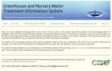 New online tool can help greenhouse and nursery sector with water treatment information.