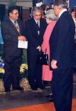Denis Flanagan (left) and Tony DiGiovanni greeting the Queen.