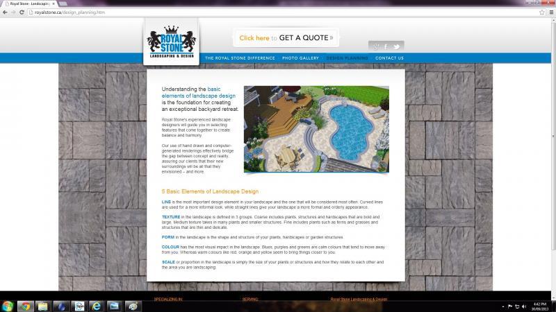 2013 - Web Sites  - Design page highlighting both our 2D and 3D design service
