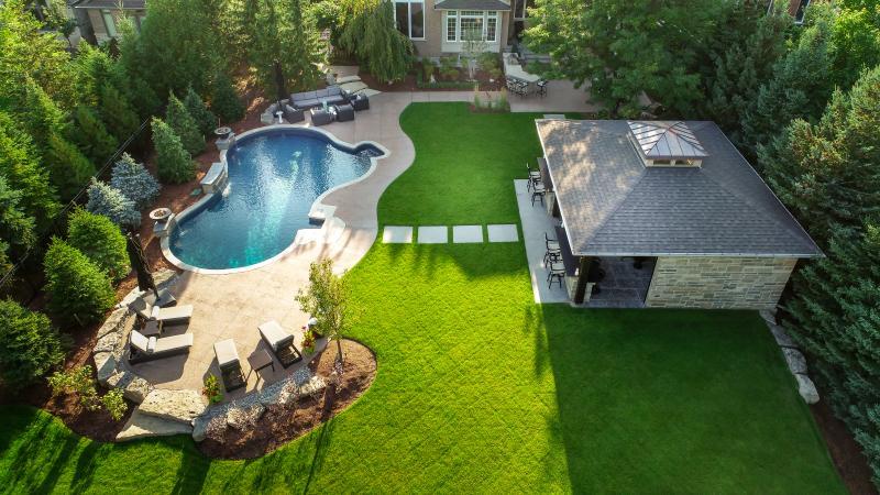 2018 - Residential Construction - $250,000 - $500,000 - drone shot of backyard