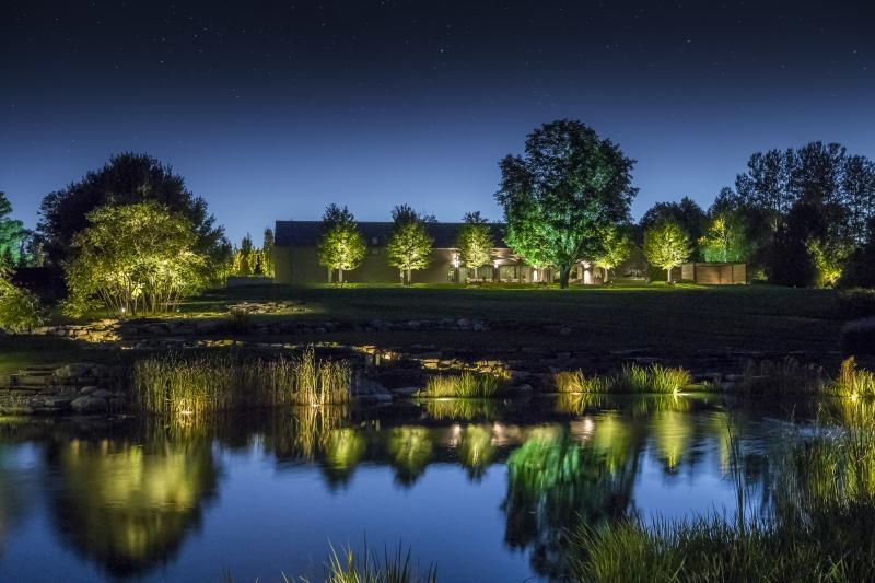 2020 - Landscape Lighting Design & Installation - Over $30,000 - Back Yard Pond ** Plaque