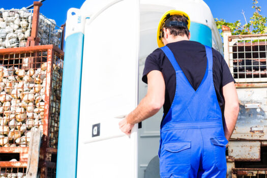 construction site toilet
