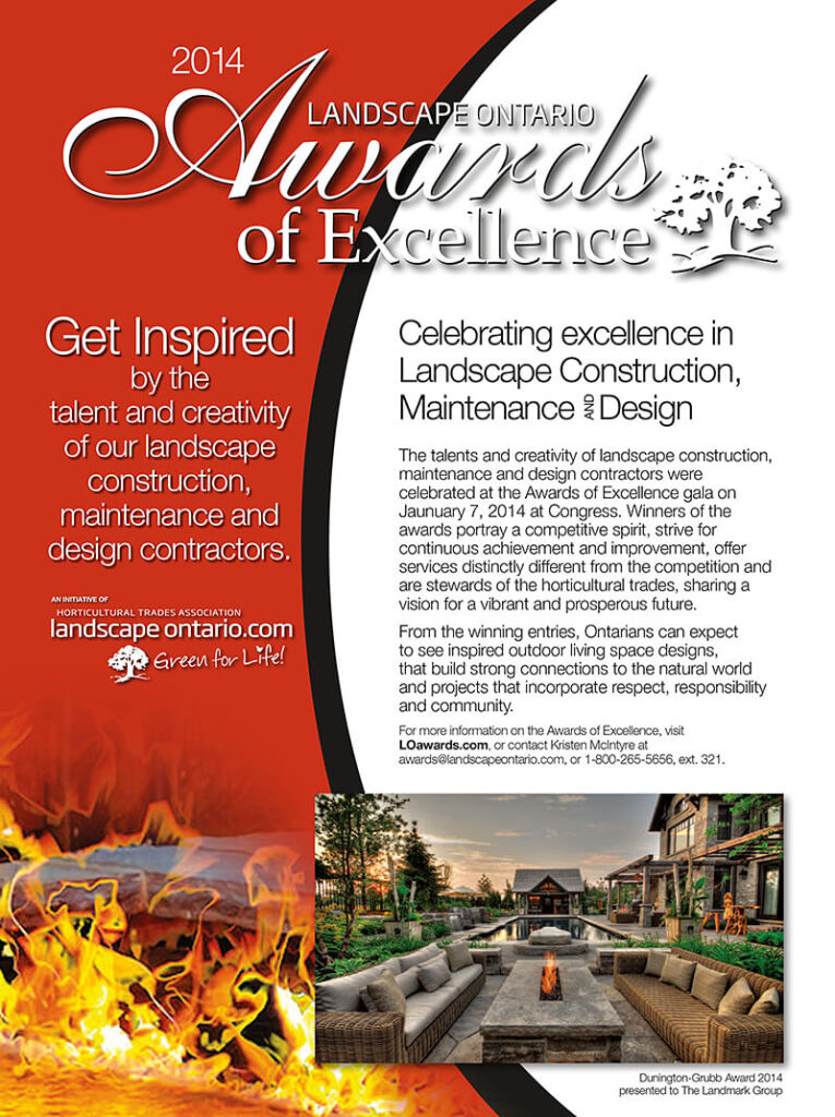 Announcing the 2014 Awards of Excellence Winners – Landscape Ontario