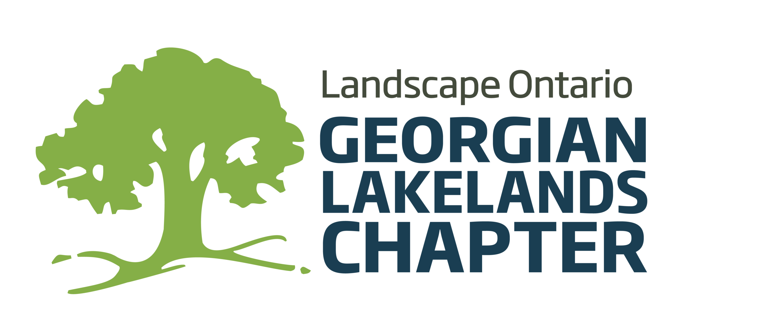 Georgian Lakelands Chapter logo with a green tree