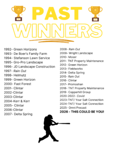 Waterloo Chapter Baseball Tournament Past Winners